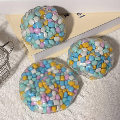 High-value dopamine xylitol noisy ball plastic handmade ball pinch music Internet celebrity stress relief toy
